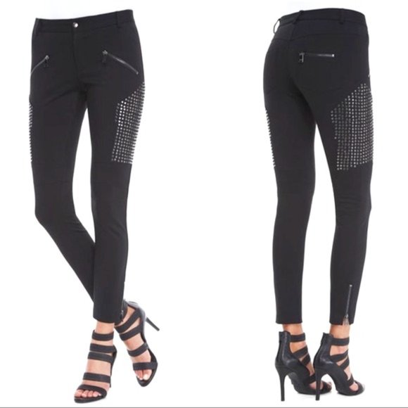 Haute Hippie Pants - HAUTE HIPPIE Stud-Panel Skinny Moto Pants | XS NWT
